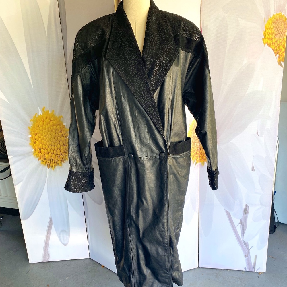 Pelle Studio 1980’s black leather coat